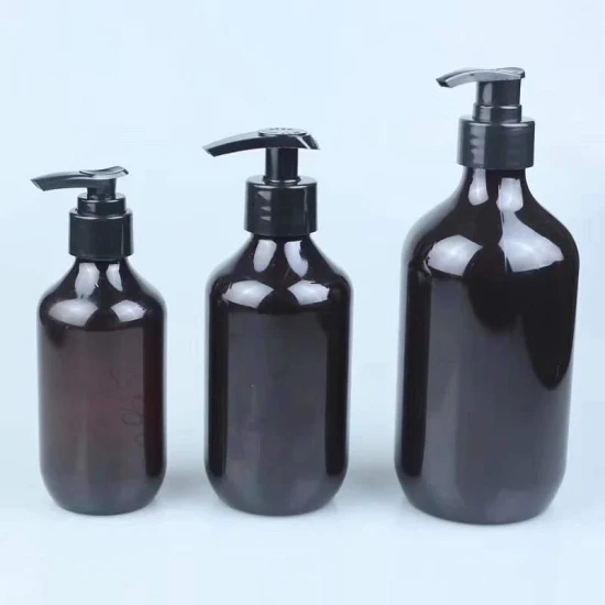 Bouteille ronde de lotion de shampooing en plastique pour animaux de compagnie de 250 ml 350 ml 550 ml